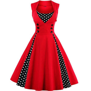 Elegantes Retro Vintage Kleid Größe S-4XL