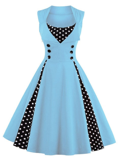 Elegantes Retro Vintage Kleid Größe S-4XL