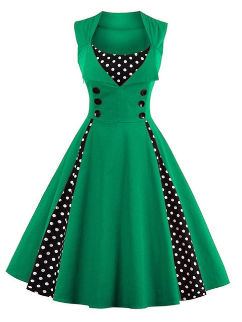 Elegantes Retro Vintage Kleid Größe S-4XL