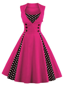 Elegantes Retro Vintage Kleid Größe S-4XL