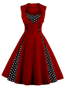 Elegantes Retro Vintage Kleid Größe S-4XL