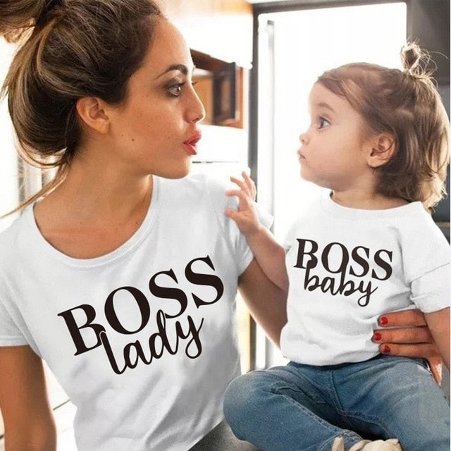 Coton famille vêtements assortis tenues mère et fille T-Shirt mignon hauts belle Blouse enfants bébé fille garçons T-shirt décontracté