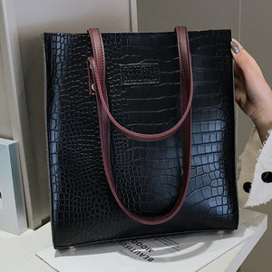 Fashion crocodile pattern luxury handbag