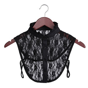 Women cotton lace fake blouse, detachable