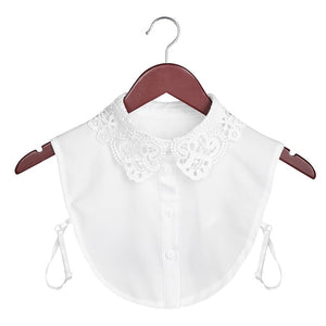 Women cotton lace fake blouse, detachable