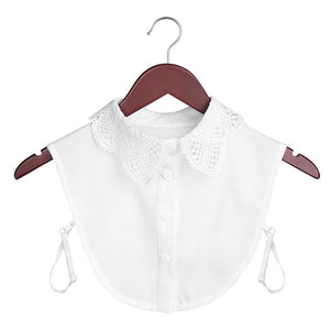 Women cotton lace fake blouse, detachable