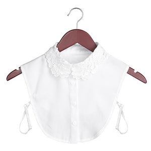 Women cotton lace fake blouse, detachable