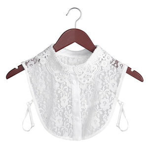 Women cotton lace fake blouse, detachable