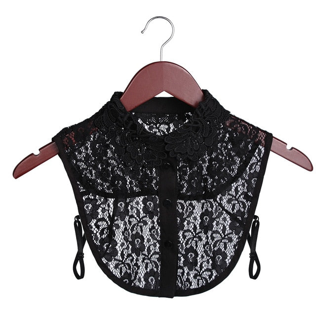 Women cotton lace fake blouse, detachable