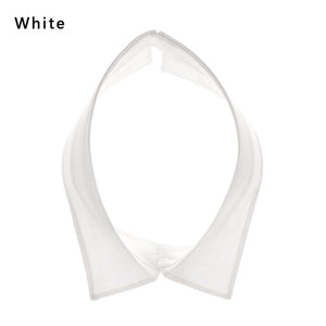 Faux chemisier en dentelle de coton pour femme, détachable