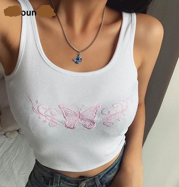 Butterfly tank tops t-shirts summer