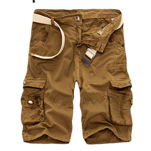 Summer cargo shorts men, camouflage cotton