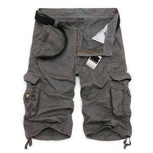 Summer cargo shorts men, camouflage cotton