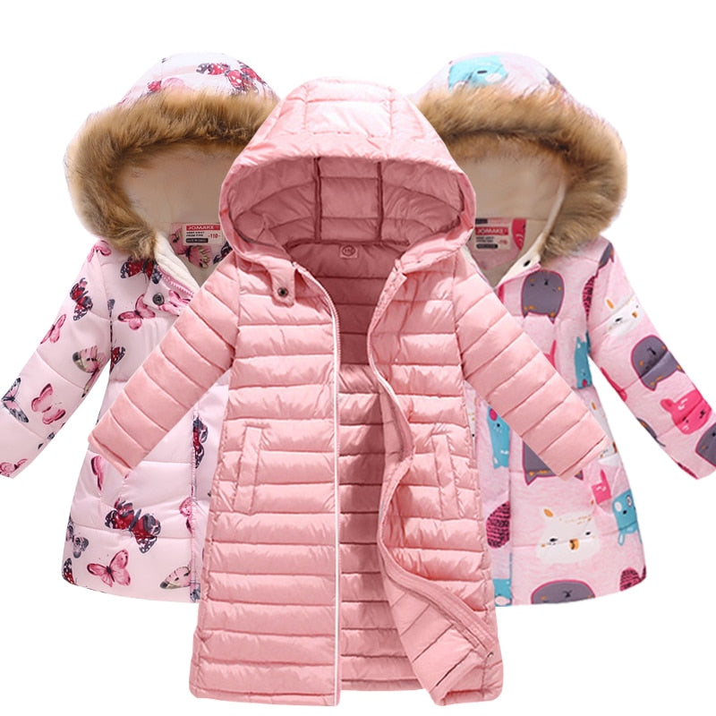 Kids Girls Jacket 2020 Autumn Winter Jacket For Girls Coat Baby Warm Hooded Outerwear Coat Girls Clothing Children Down Parkas