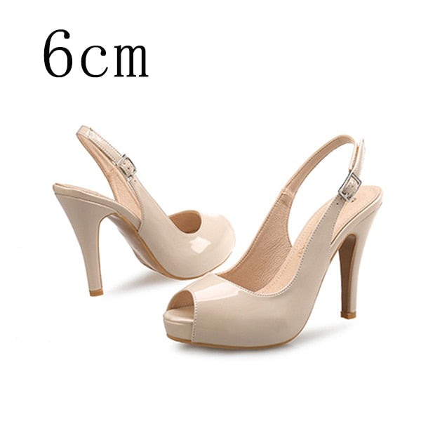 Women high heels party platform shoes fish mouth spring pumps