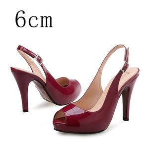 Frauen High Heels Party Plattform Schuhe Fisch Mund Spring Pumps