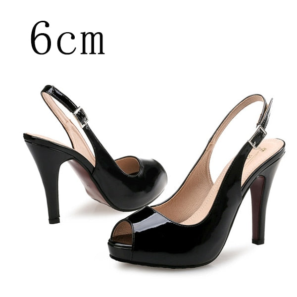 Women high heels party platform shoes fish mouth spring pumps