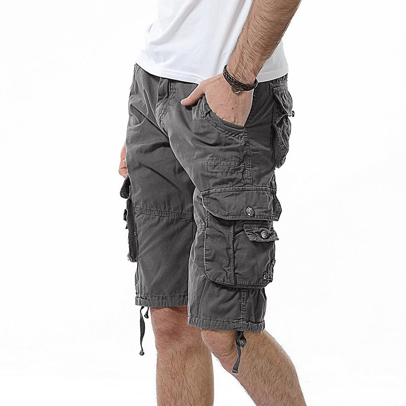 Short en coton cargo militaire à la mode pour hommes