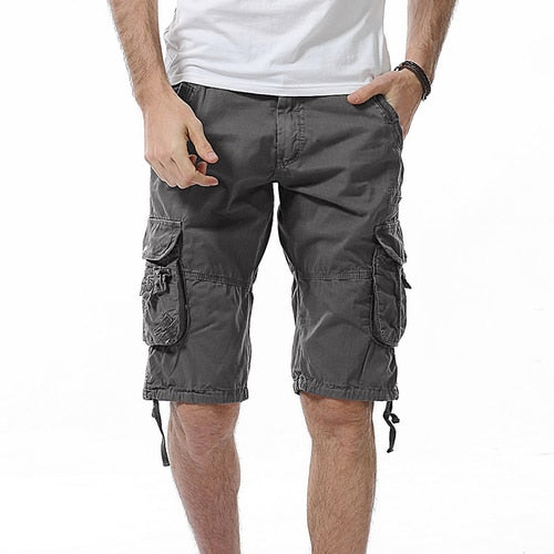 Short en coton cargo militaire à la mode pour hommes