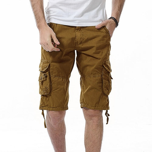 Fashion Military Cargo Cotton Shorts Men