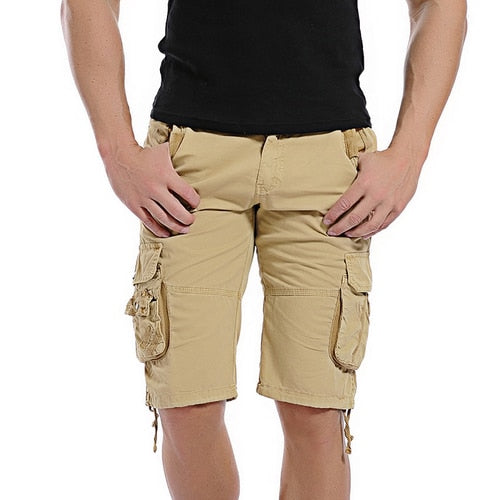 Short en coton cargo militaire à la mode pour hommes