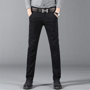 Comfortable cotton elastic pants men spring autumn