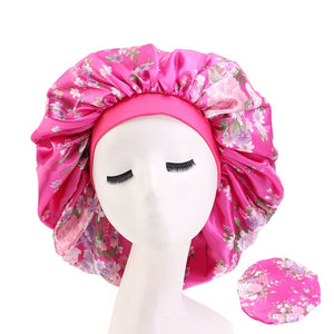 Frauen Beauty Print Satin Sleep Night Cap Kopfbedeckung