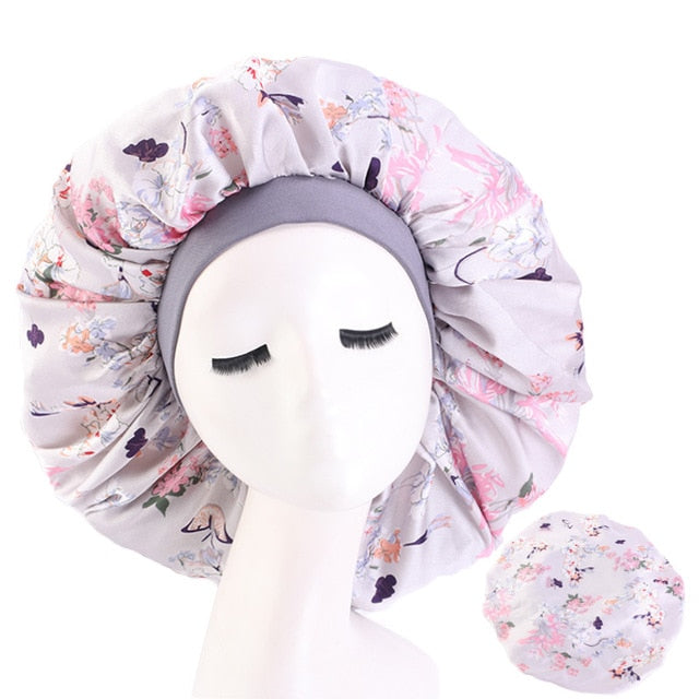 Frauen Beauty Print Satin Sleep Night Cap Kopfbedeckung