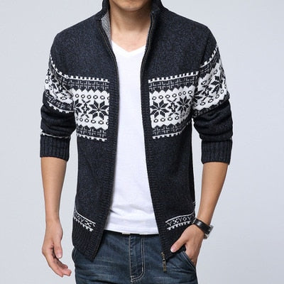 Pull col montant en laine pour homme