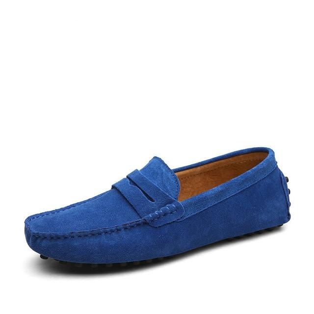 Frühling Echte Lederschuhe Herren, Slipper Weiche Mokassins, bis Größe 50