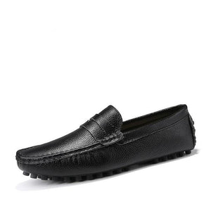 Spring genuine leather shoes men, slippers, soft moccasins, up to size 50