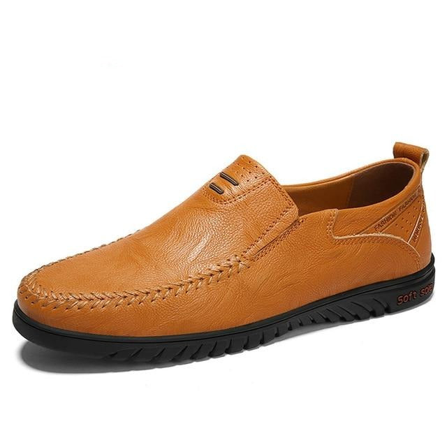 Genuine leather comfortable casual shoes men