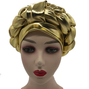 les casquettes de turban femme croisées prêt à foulard, les femmes tressent les turbans