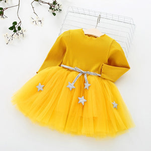 Girls Spring Dress Long Sleeve Sequined Princess Dress For Casual Vestidos Robe Fille 3-8Y Ceremony Dress Girls Winter Dress