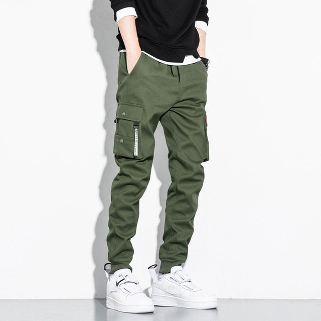 Pantalon cargo hip hop pour homme, pantalon de jogging