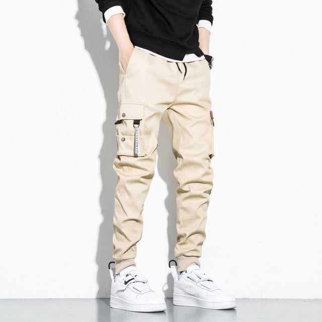 Pantalon cargo hip hop pour homme, pantalon de jogging