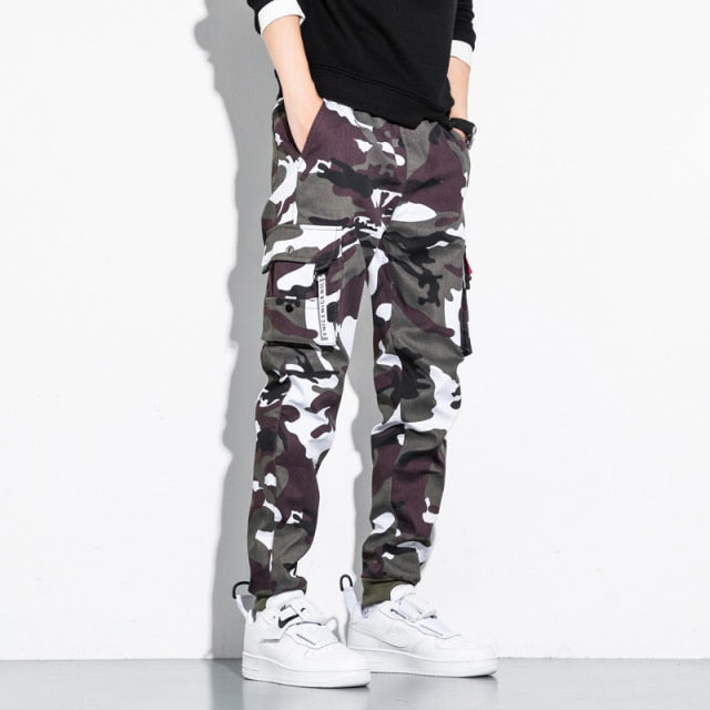 Pantalon cargo hip hop pour homme, pantalon de jogging