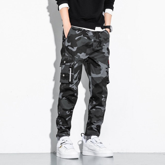 Pantalon cargo hip hop pour homme, pantalon de jogging