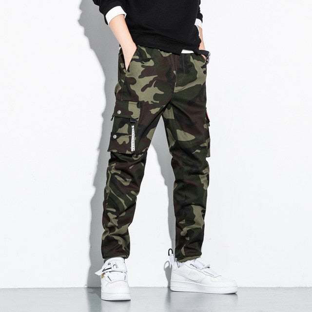 Pantalon cargo hip hop pour homme, pantalon de jogging