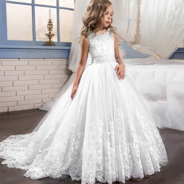 2021 filles adolescentes robe enfants demoiselle d'honneur enfants robes pour filles vêtements princesse robe fête robe de mariée Costume 8 10 12 Y