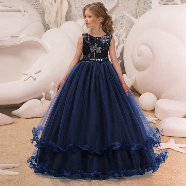 2021 Teen Girls Dress Children's Bridesmaid Kids Dresses For Girls Clothing Princess Dress Party Wedding Dress Costume 8 10 12 Y