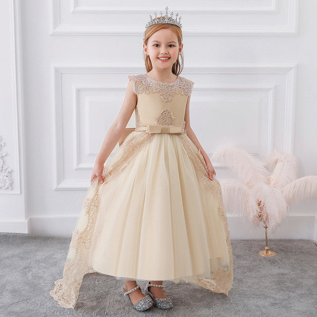 2021 filles adolescentes robe enfants demoiselle d'honneur enfants robes pour filles vêtements princesse robe fête robe de mariée Costume 8 10 12 Y