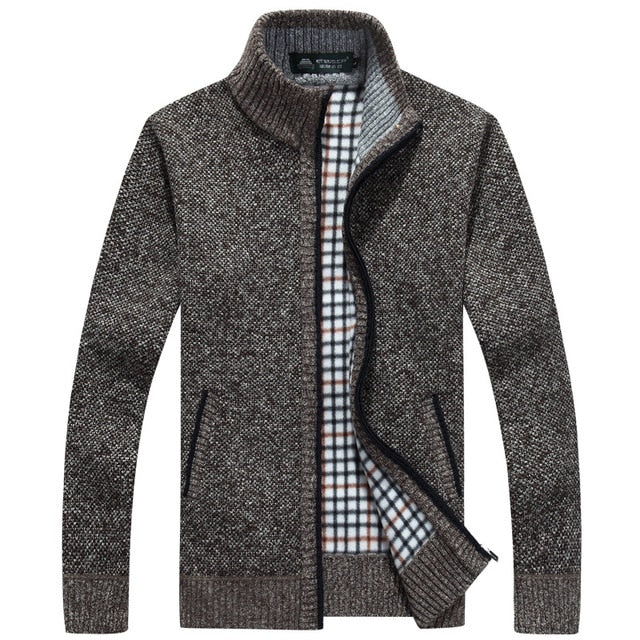 Autumn men's sweater, warm leisure cardigan