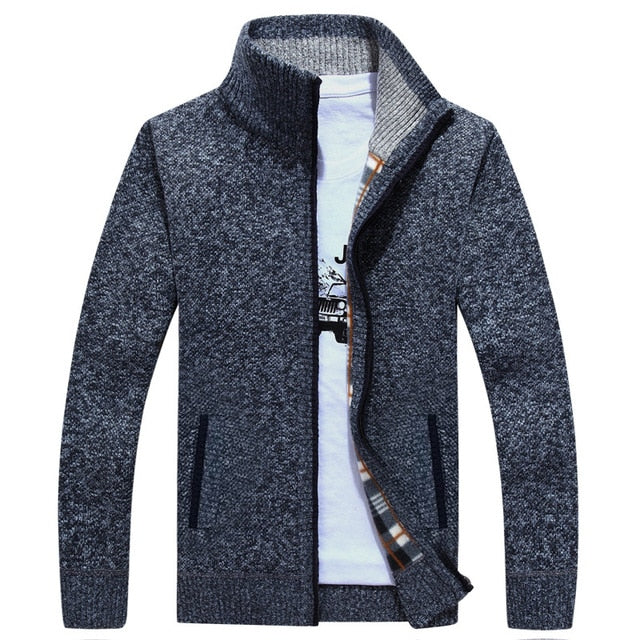 Autumn men's sweater, warm leisure cardigan