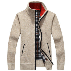 Autumn men's sweater, warm leisure cardigan