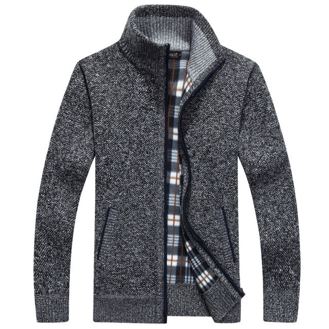 Autumn men's sweater, warm leisure cardigan