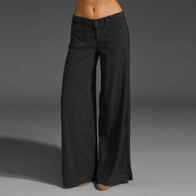 Elegant summer trousers with wide legs
