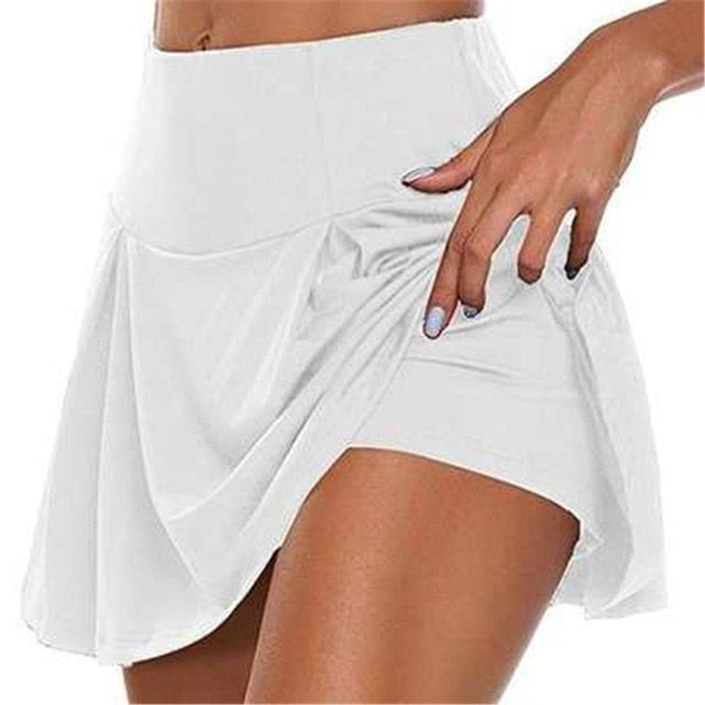 Athletisch Einfarbig Frauen-Trainingsrockshorts, Tennis S-5XL