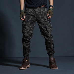 Summer high quality leisure trousers, men's joggers camouflage cargo trousers