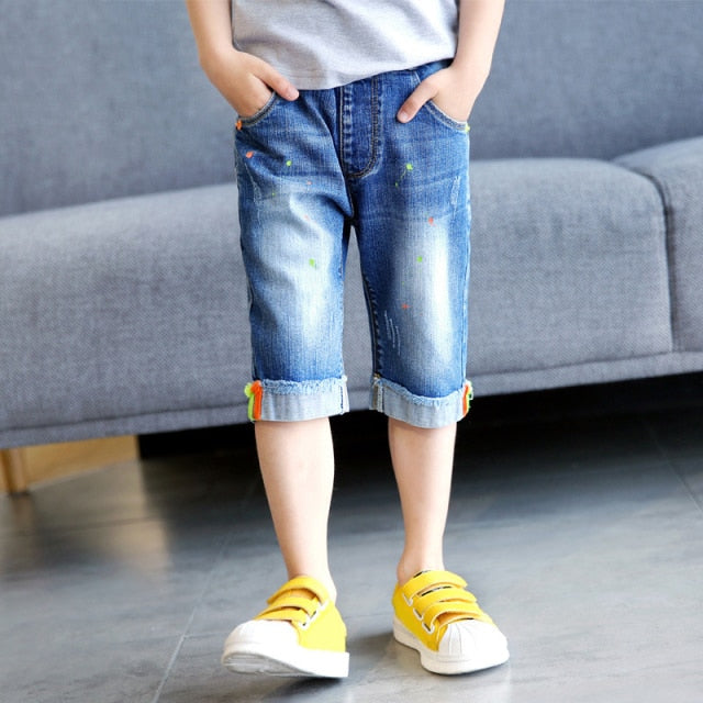 Jungen Sommer Denim Shorts Hosen